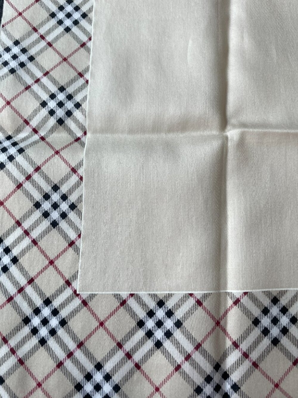 Vintage Burberry Scarf Nova Check Border Knight Logo Cotton 19.5” - Picture 7 of 8